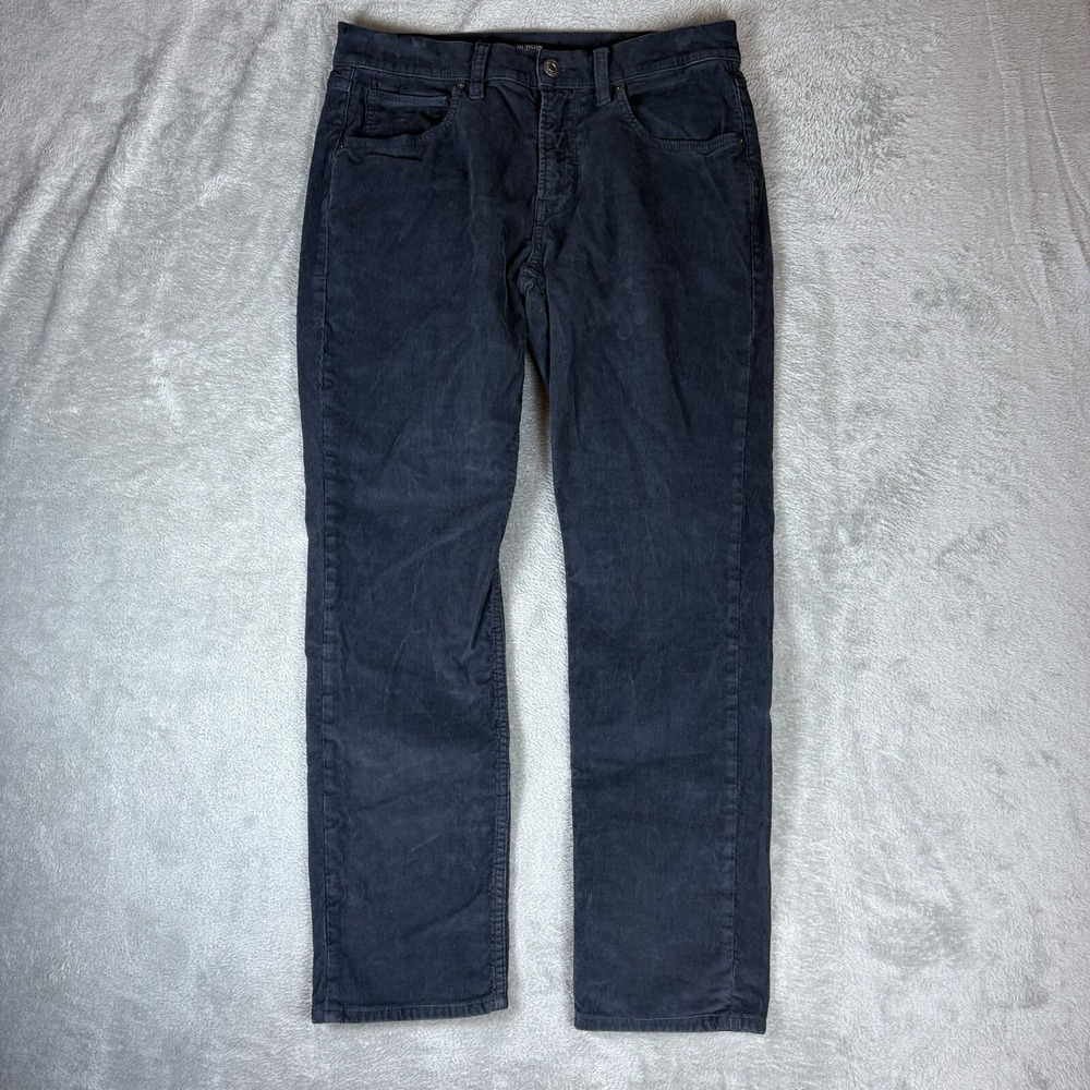 Hudson Chino Pants Mens 33 Blue Corduroy Blake Slim Straight‎ Stretch